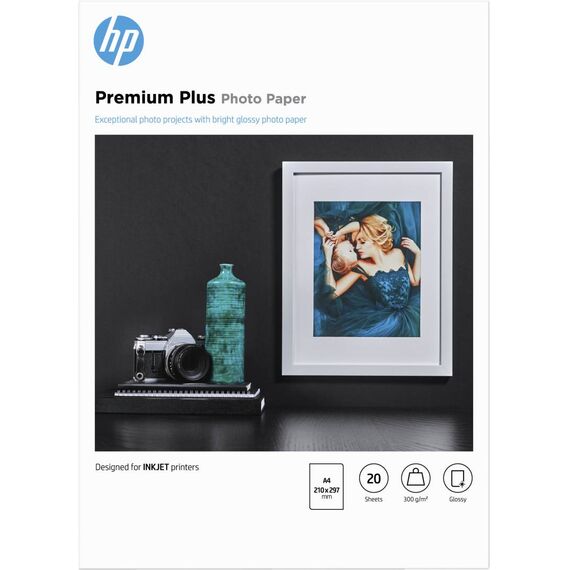 HP Premium Plus Photo Paper Glossy A4 300 g/m², 20 Sheets