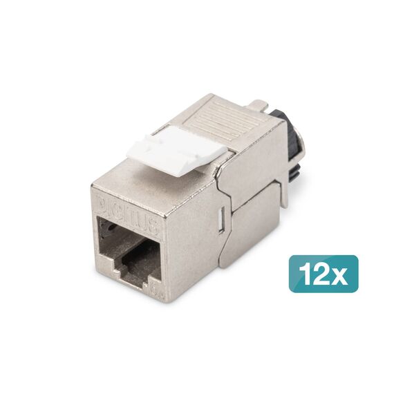 DIGITUS CAT 6A Keystone with Cable Manager 12-Pack