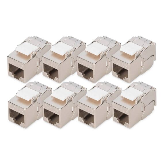 DIGITUS CAT 6A Compact Shielded Keystone 8-Pack