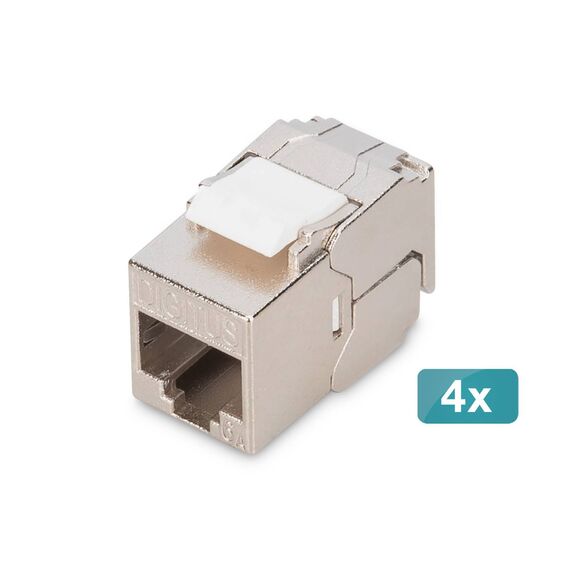 DIGITUS CAT 6A Compact Shielded Keystone 4-Pack