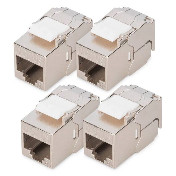 DIGITUS CAT 6A Compact Shielded Keystone 4-Pack