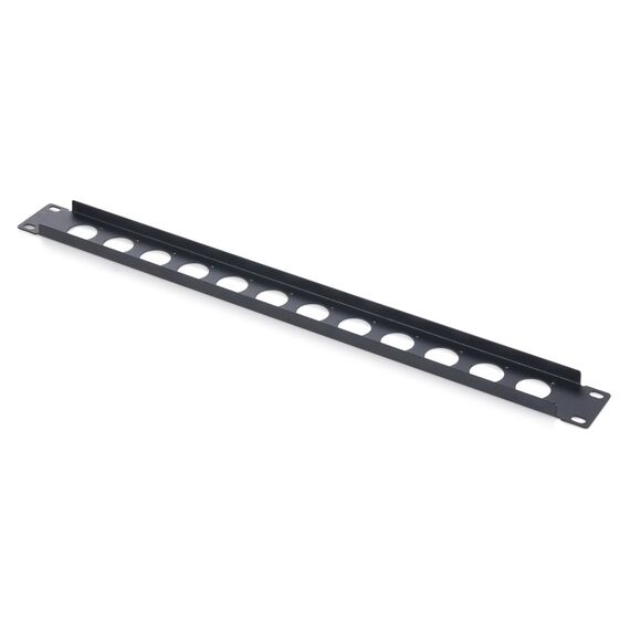 DIGITUS 1U 19" Panel for 12 D-Type Modules, Black