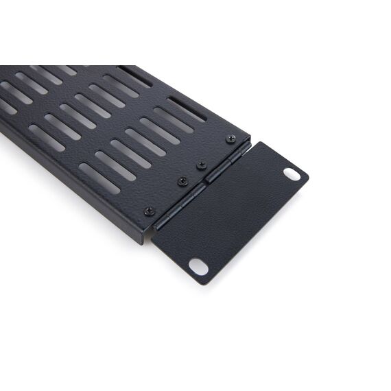 DIGITUS 2U 19" Vented Blank Panel, Hinged, Black