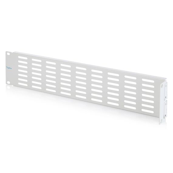 DIGITUS 2U 19" Vented Blank Panel, Hinged, Grey