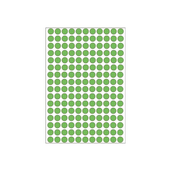 HERMA 2215 Colour Dots Ø 8 mm Green 5632 Pack