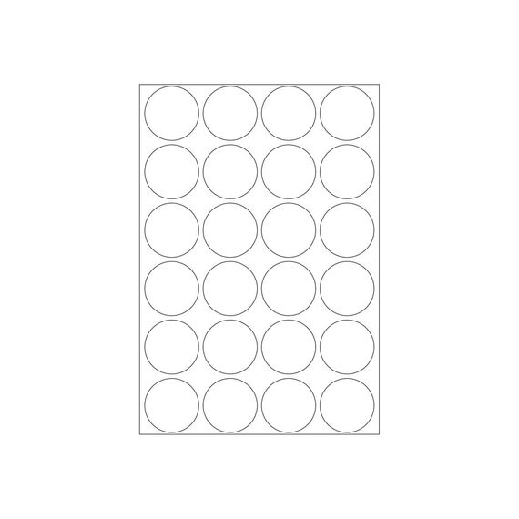 HERMA 2260 Colour Dots Ø 25 mm White 768 Pack
