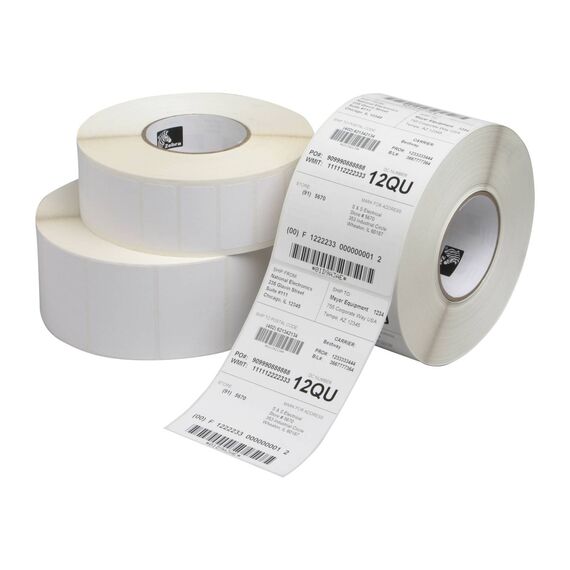Zebra label media illustration for fanfold labels