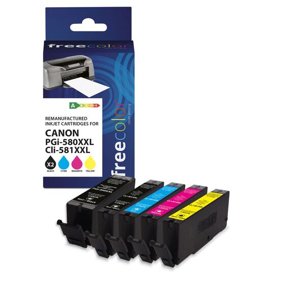 Freecolor K10503F7 PGI-580XXL CLI-581XXL ink 5-pack