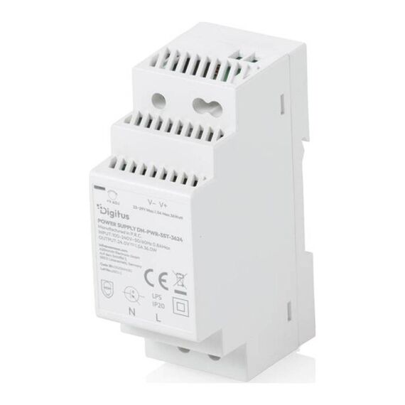 DIGITUS 24V 36W Step-Shape DIN Rail PSU
