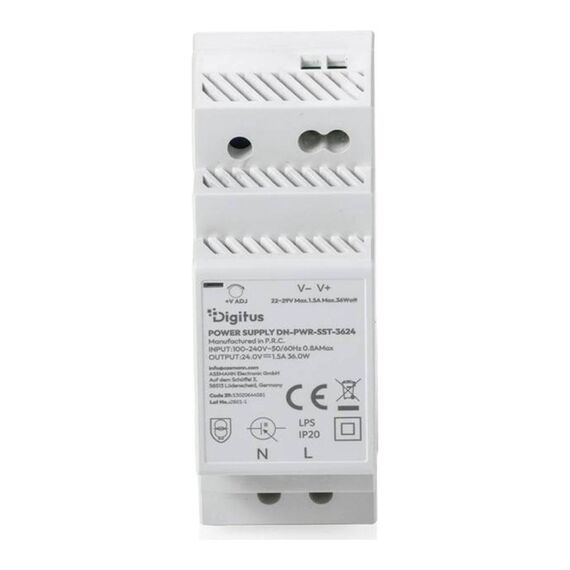 DIGITUS 24V 36W Step-Shape DIN Rail PSU
