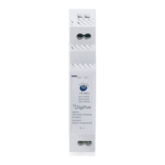 DIGITUS 24V 15W Step-Shape DIN Rail PSU