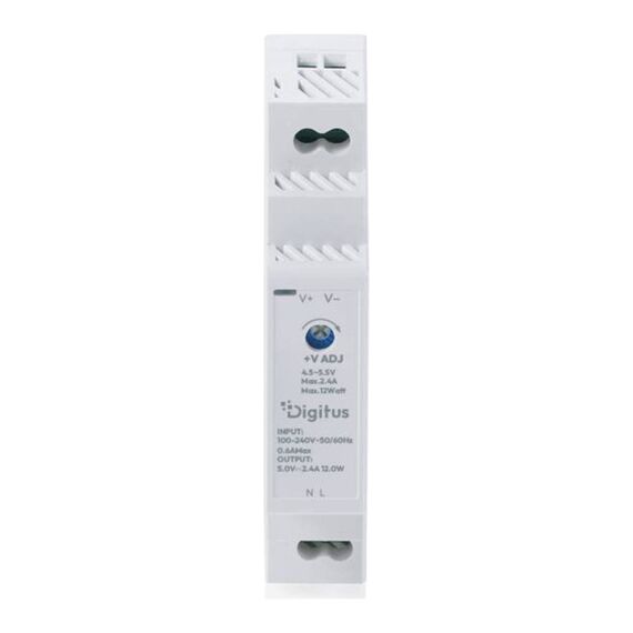 DIGITUS 5V 12W Step-Shape DIN Rail PSU