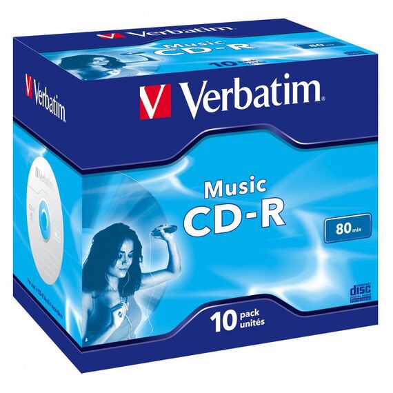 Verbatim Music CD-R 80 min 16x, 10-Pack Jewel Case