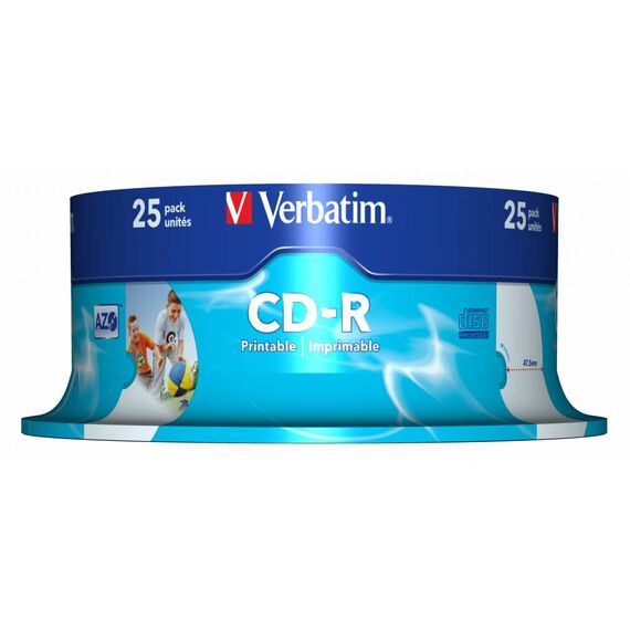 Verbatim CD-R AZO Inkjet Printable 52x, 25 Spindle
