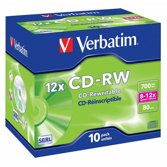Verbatim CD-RW 700 MB 12x, 10-Pack Jewel Case