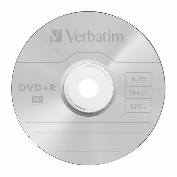 Verbatim DVD+R 4.7GB 16x Matt Silver 50-Pack
