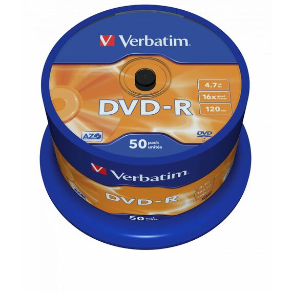 Verbatim DVD-R 4.7GB 16x Matt Silver 50-Pack