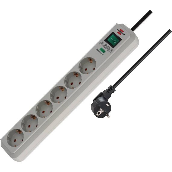Brennenstuhl Eco-Line 6-Way Surge Protected 1.5 m Light Grey