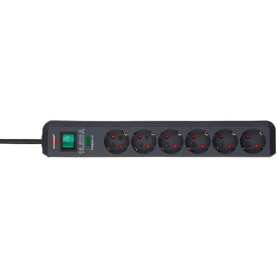 Brennenstuhl Eco-Line 6-Way Surge Protection Strip 1.5m