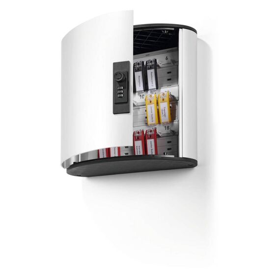 Durable KEY BOX CODE 18 Key Cabinet 18 Hooks Silver