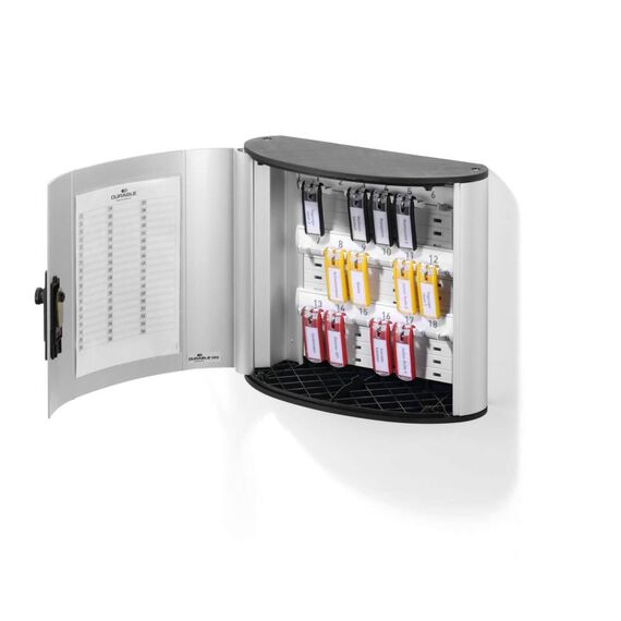 Durable KEY BOX CODE 18 Key Cabinet 18 Hooks Silver