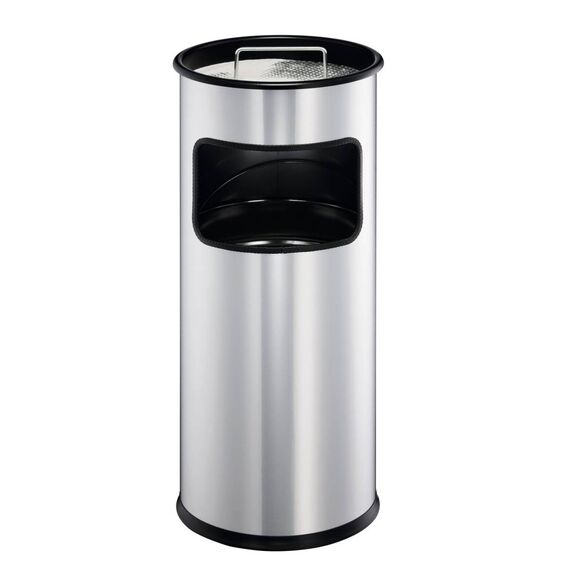 Durable Ash and Waste Bin 17 L Silver