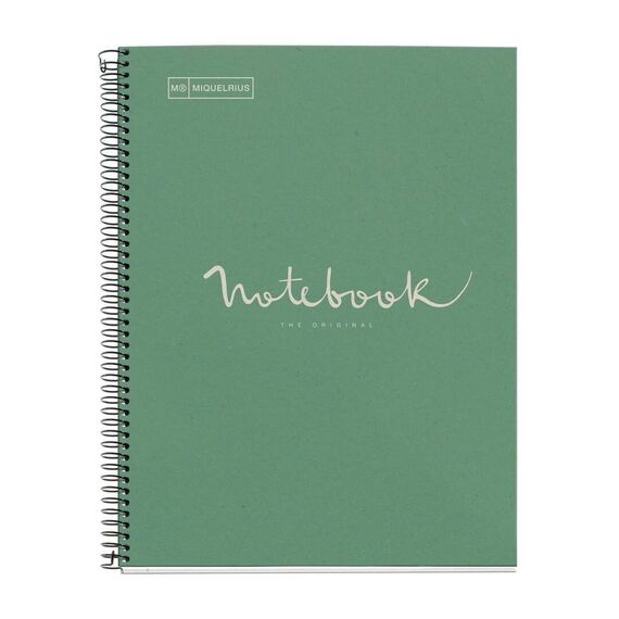 Miquelrius Ecomint A4 5 mm squared notebook – mint green