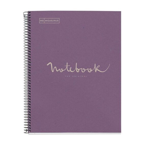 Miquelrius Ecolavender A4 5 mm squared notebook – purple