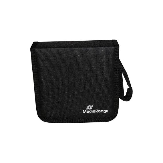 MediaRange BOX50 Black Nylon Disc Wallet for 24 CDs or DVDs