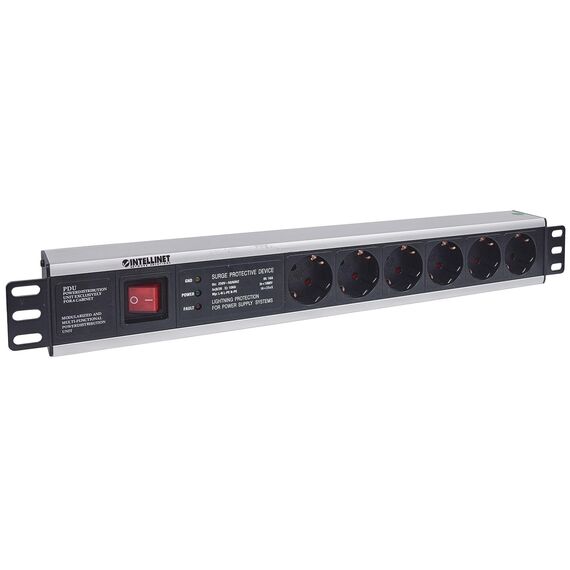 Intellinet 713962 19" 1.5U PDU 6x Schuko, Surge