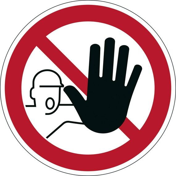 DURABLE Floor Sign No Entry Ø 430 mm Self-Adhesive