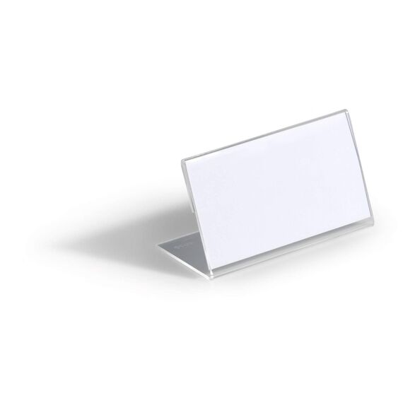 DURABLE Table Name Holder 52 × 100 mm Acrylic, 10-Pack