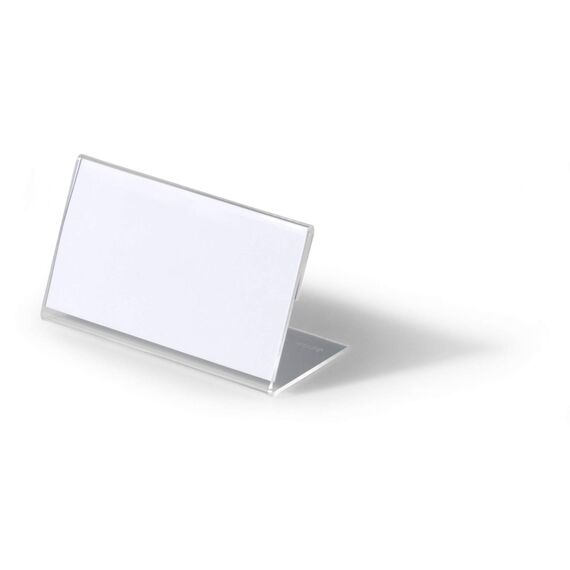 DURABLE Table Name Holder 52 × 100 mm Acrylic, 10-Pack