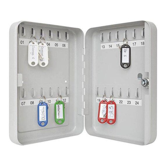 WEDO Key Cabinet for 24 Keys, Light Grey