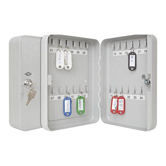 WEDO Key Cabinet for 24 Keys, Light Grey