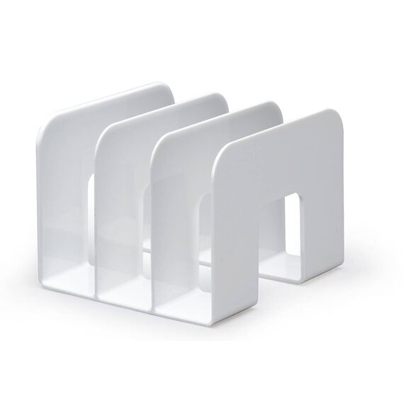 DURABLE TREND Catalogue Stand, 3 Compartments, White