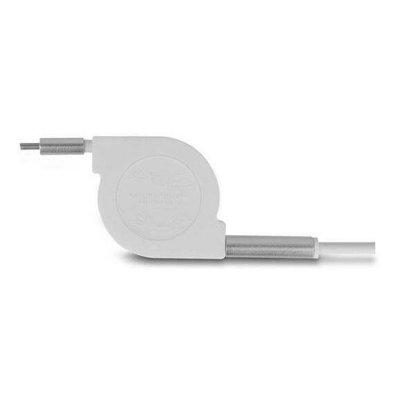 Delock 3-in-1 Retractable USB-C Charging Cable, White