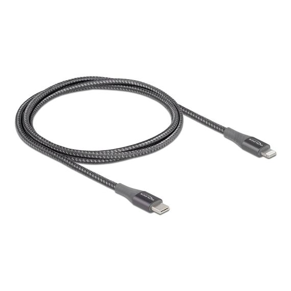 Delock USB-C to Lightning MFi Cable 1 m, Grey