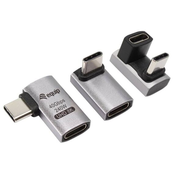 Equip 133478 USB4 Angled USB-C Adapters 3-Pack 40Gbps