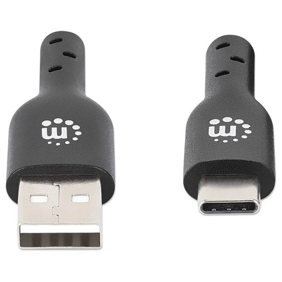 Manhattan USB-A to USB-C Cable USB 2.0 3 A 1 m Black