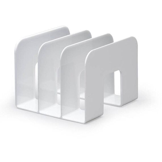DURABLE TREND Catalogue Stand, 3 Compartments, White