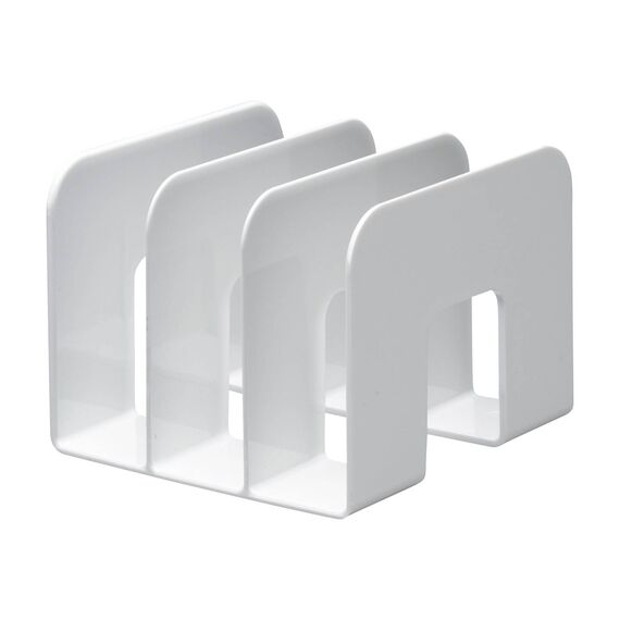 DURABLE TREND Catalogue Stand, 3 Compartments, White