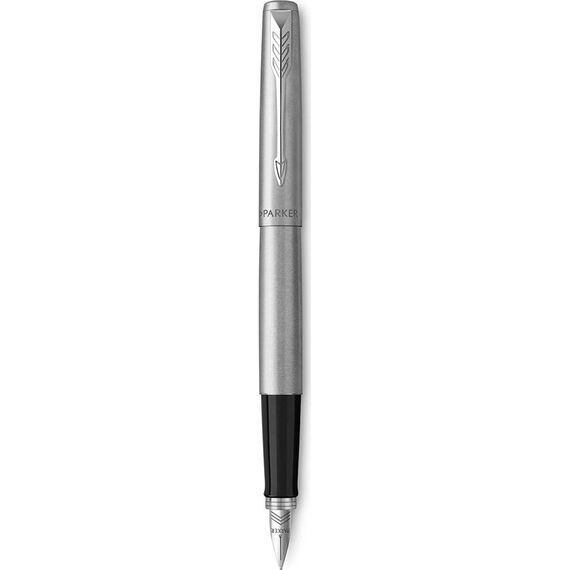 Parker Jotter Fountain Pen Steel CT Medium Blue Ink | 2031012