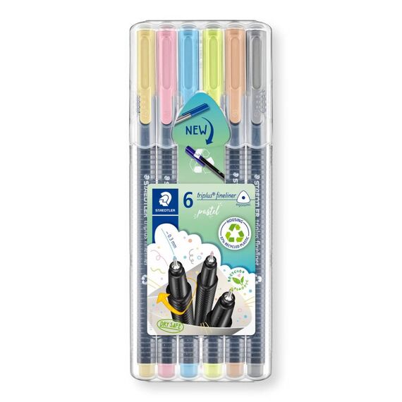 STAEDTLER triplus fineliner 334 SB6 PA Pastel, 6 pcs