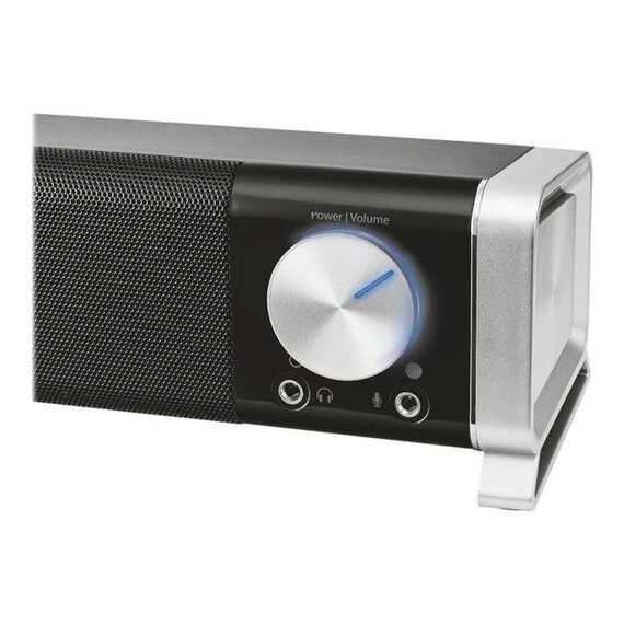 Trust Asto PC Soundbar, 6 W RMS, USB Powered, 3.5 mm Audio, Black
