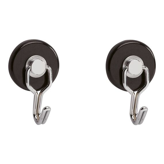 MAUL Carousel Black Magnetic Hooks, Pack of 2 | 6155790