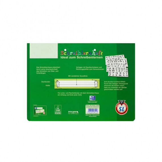 Oxford 100050089 Green A4 Landscape Handwriting Book
