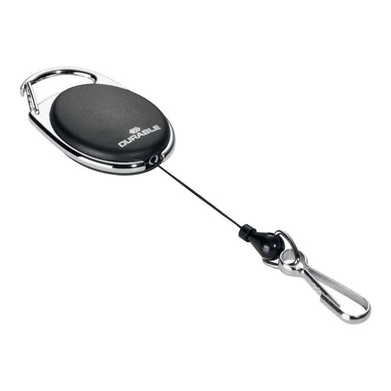 DURABLE STYLE 832701 Black Badge Reel with Snap Hook