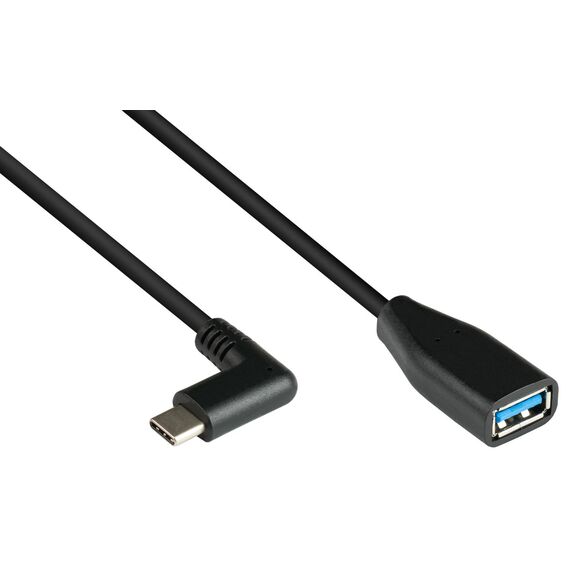 Good Connections Angled USB-C to USB-A OTG Cable 5 Gbps