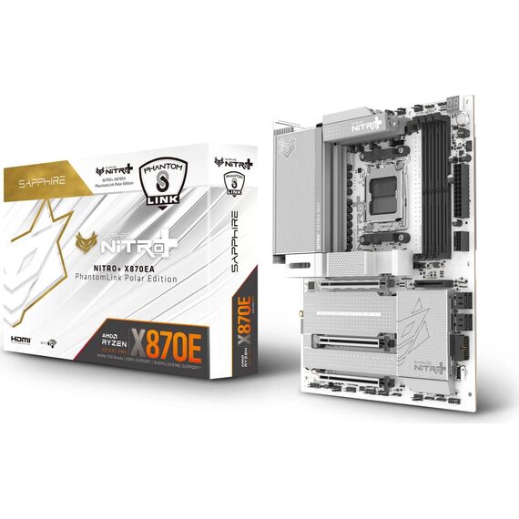 SAPPHIRE NITRO+ X870EA PhantomLink Polar AM5 Motherboard